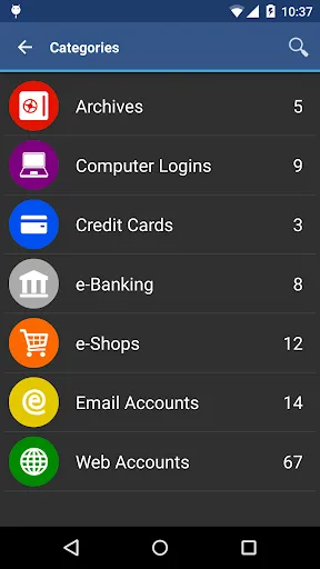 Captures d'écran de aWallet Cloud Password Manager