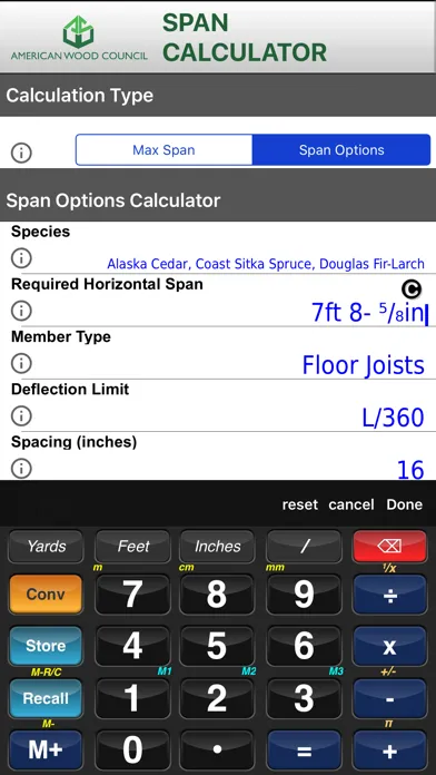 Span Calc应用截图