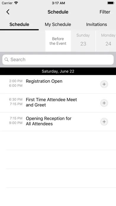 ARI Events Screenshots