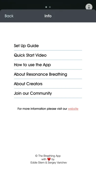 Captures d'écran de The Breathing App