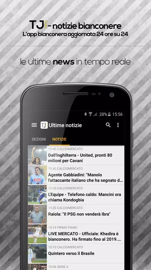 Capturas de tela do TJ - Notizie Bianconere