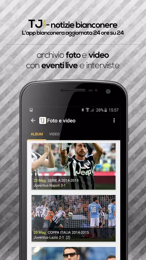 Capturas de tela do TJ - Notizie Bianconere