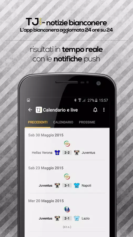 Capturas de tela do TJ - Notizie Bianconere