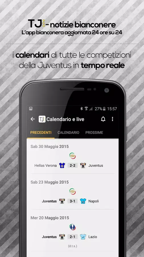 Capturas de tela do TJ - Notizie Bianconere