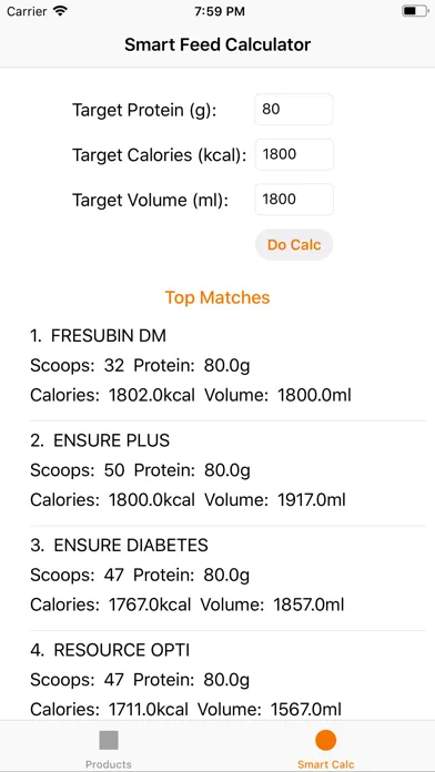 Capturas de pantalla de Feed Calc