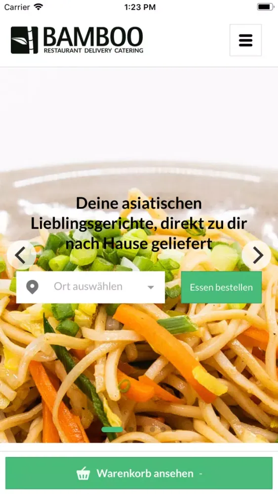 Capturas de pantalla de Bamboo Delivery – Foodkurier