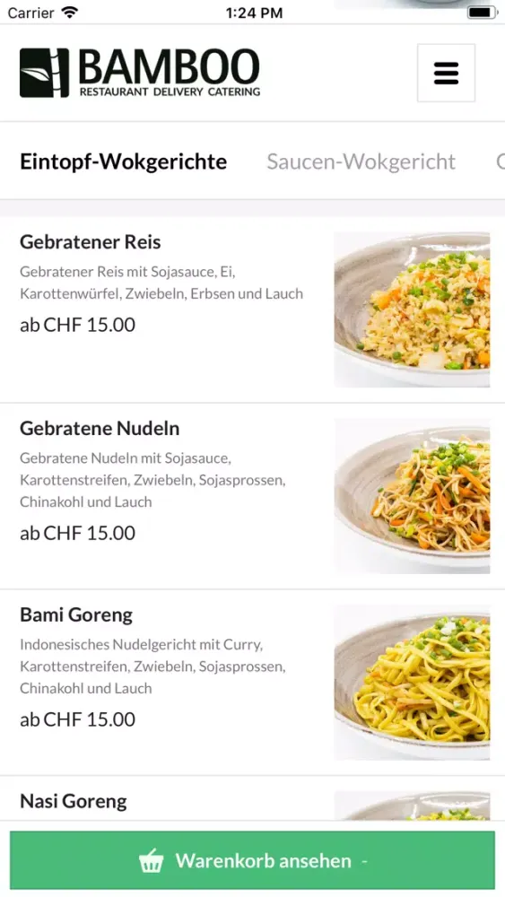 Capturas de pantalla de Bamboo Delivery – Foodkurier