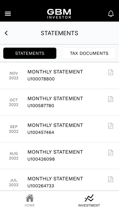 Screenshot di GBM Investor