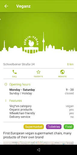 Capturas de tela do Berlin-Vegan
