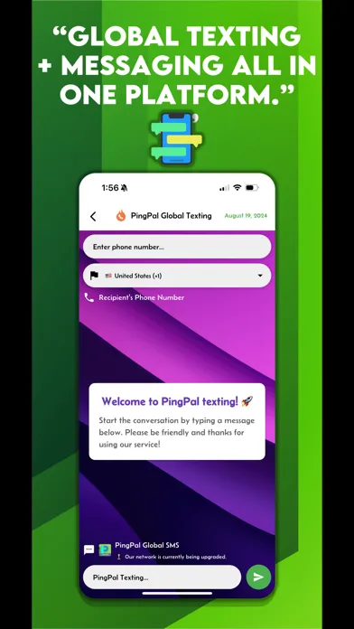 Ảnh chụp màn hình của PingPal Text Now 2nd Number