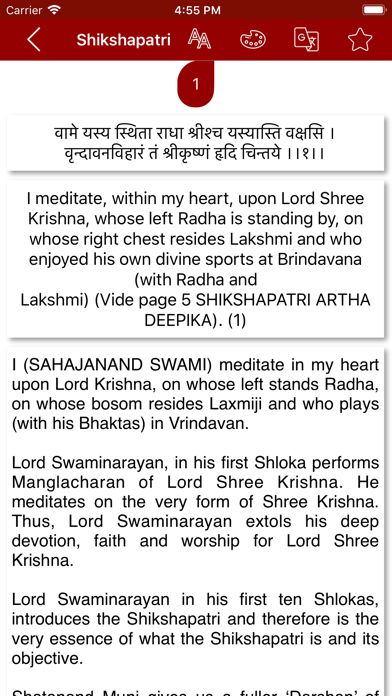 Capturas de tela do Shikshapatri & Bhashya