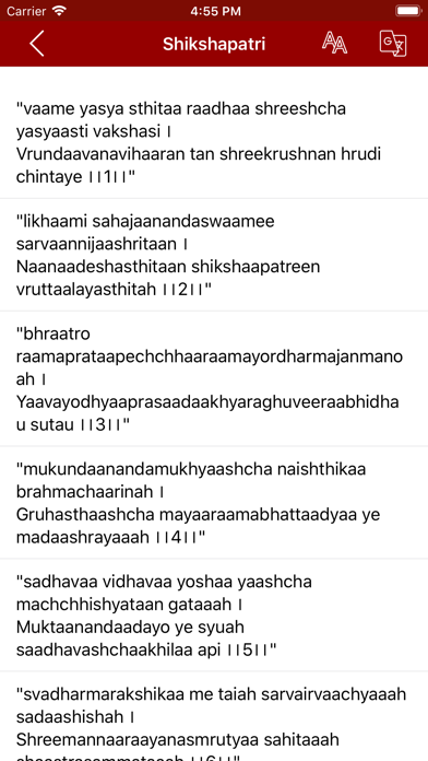 Capturas de tela do Shikshapatri & Bhashya