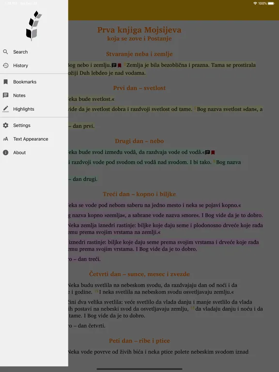 Capturas de pantalla de Biblija SSP iPad 