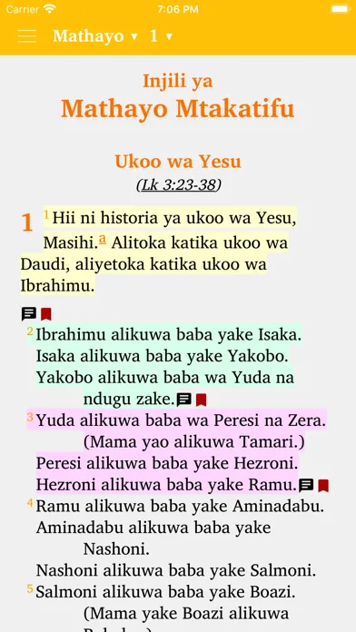 Capturas de tela do Biblia TKU