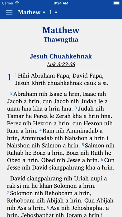 Ảnh chụp màn hình của Hakha Bible Thiang
