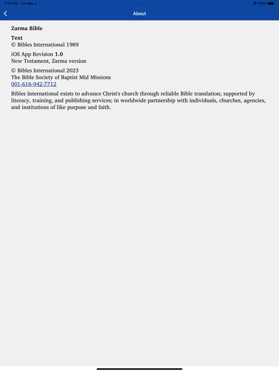 Zarma Bible iPad  Screenshots