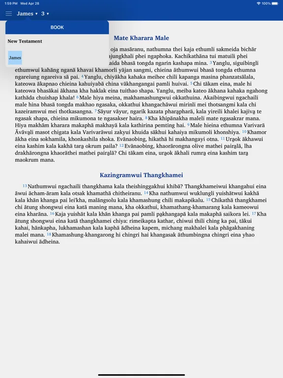Zrzuty ekranu Tangkhul Naga New Testament iPad 