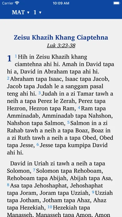 Capturas de tela do Zokam Standard Bible