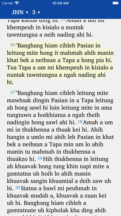 Capturas de tela do Zokam Standard Bible