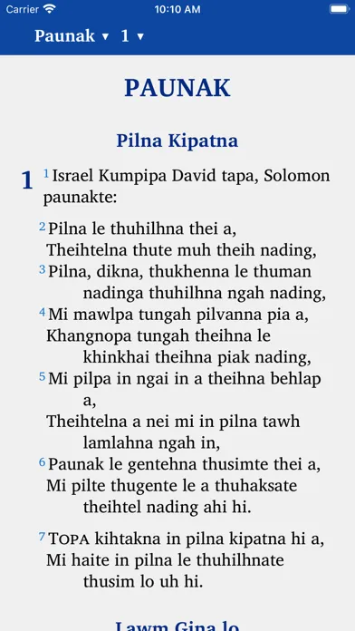 Capturas de tela do Zokam Standard Bible
