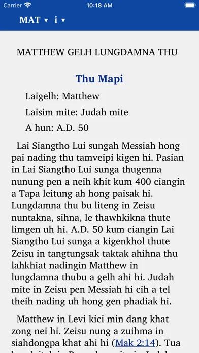 Capturas de tela do Zokam Standard Bible