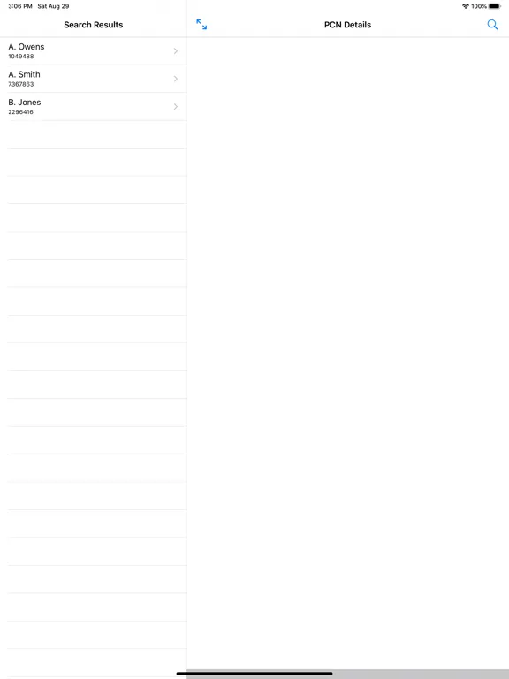 Zrzuty ekranu PCN Verifier iPad 