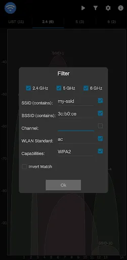 Capturas de pantalla de WLANScanner (open-source)
