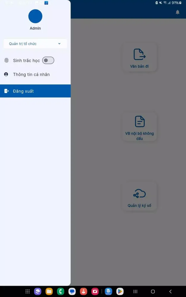 Screenshot di VMU eOffice
