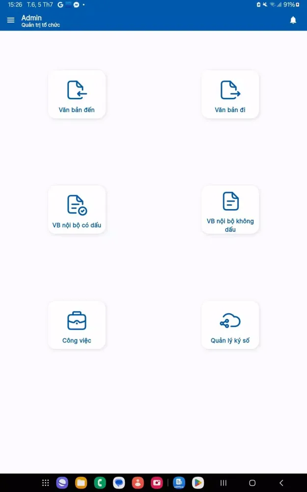 Screenshot di VMU eOffice