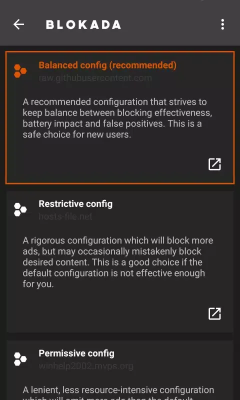 Blokada Screenshots
