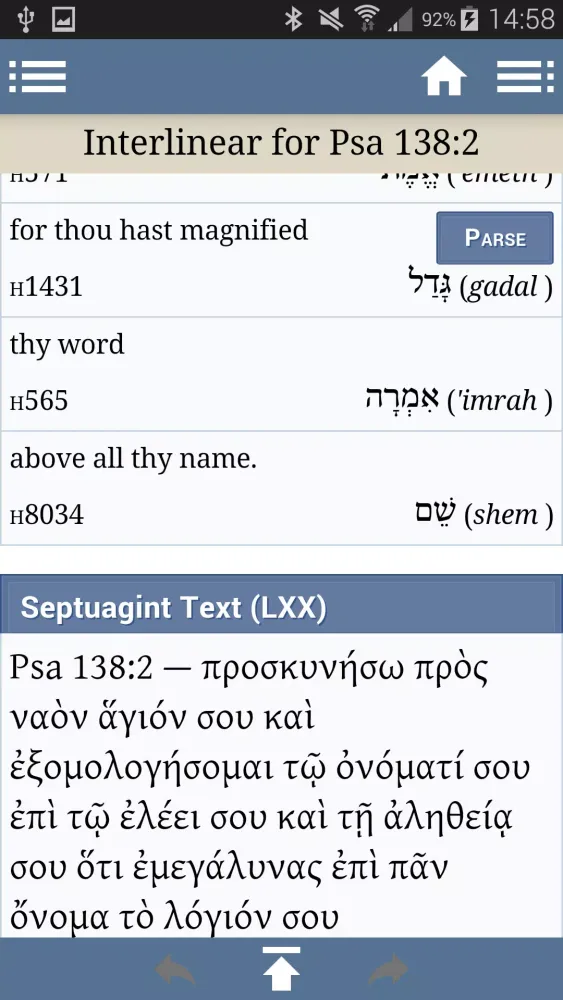 Capturas de tela do Blue Letter Bible