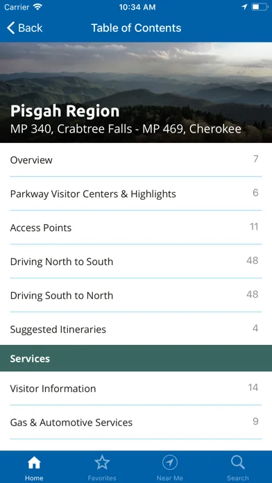 Скриншоты Blue Ridge Pkwy Travel Planner
