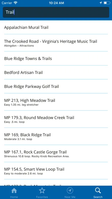 Скриншоты Blue Ridge Pkwy Travel Planner