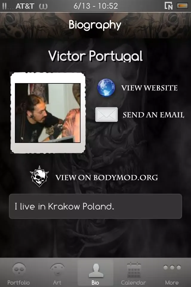 Victor Portugal Tattoo Portfolio Screenshots