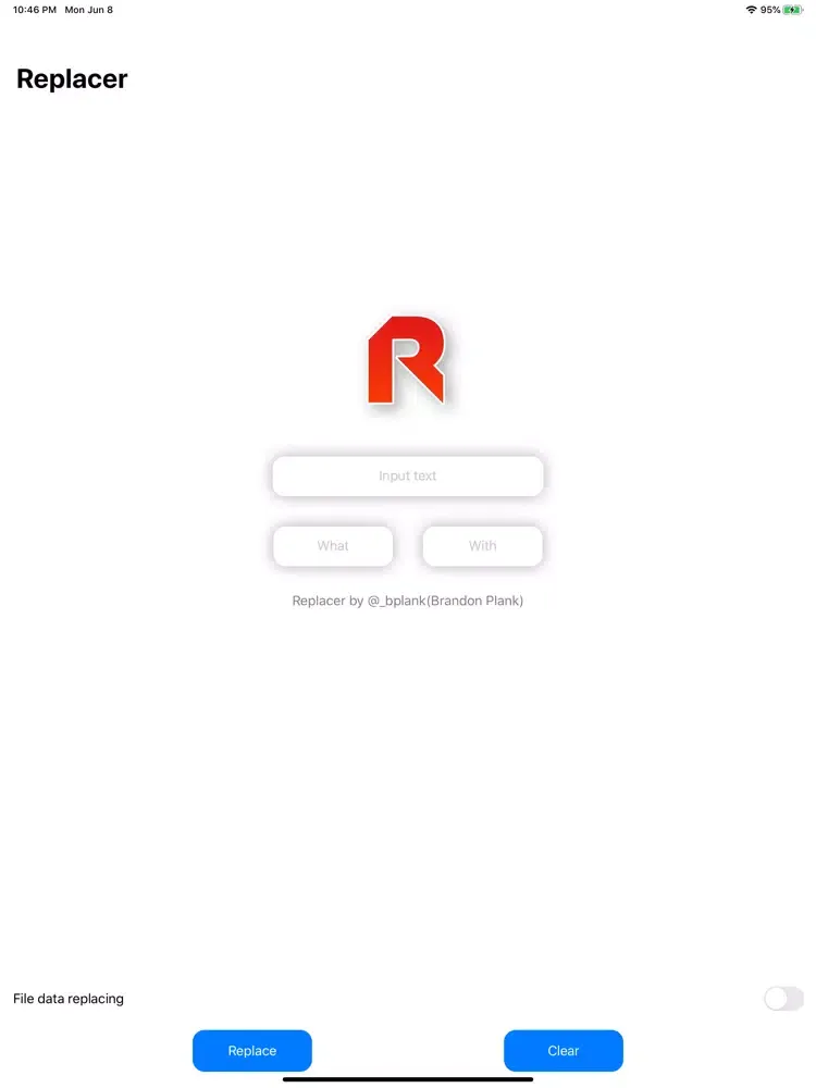 Ảnh chụp màn hình của Replacer iPad 