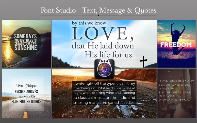 Capturas de tela do Font Studio - Text, Message & Quotes