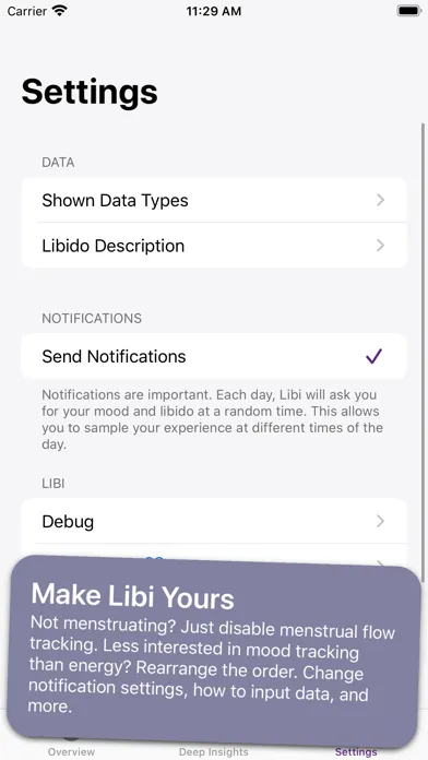 Captures d'écran de Libi: Libido & Period Tracker