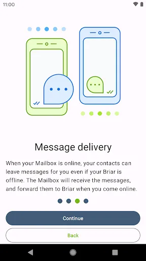 Capturas de tela do Briar Mailbox