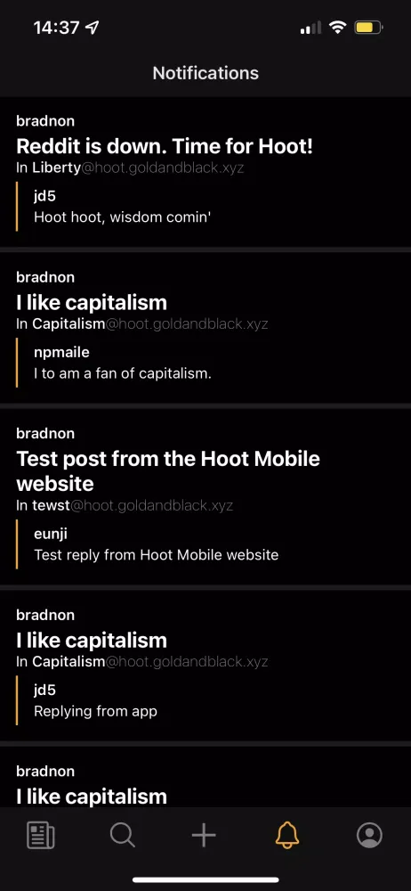 Hoot Ekran Görüntüleri