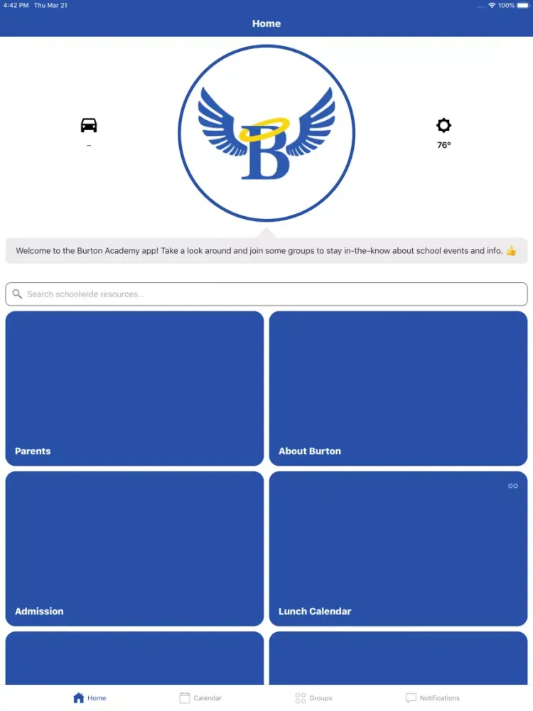 Burton Adventist Academy iPad  Screenshots