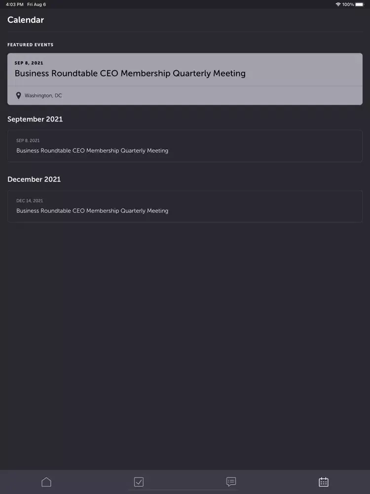 Business Roundtable iPad  স্ক্রিনশট