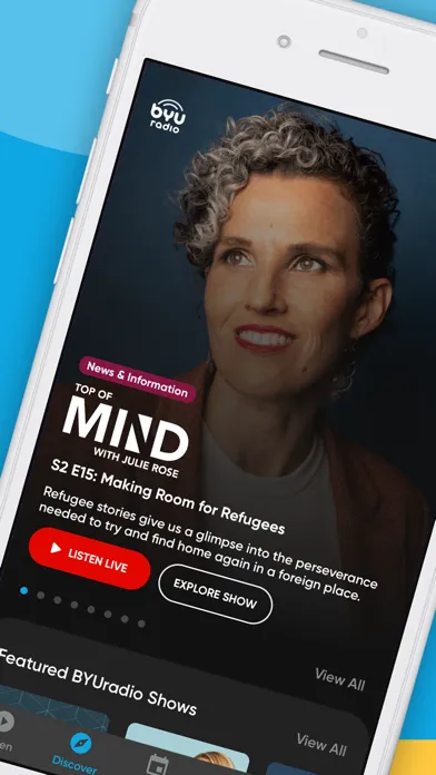 Zrzuty ekranu BYUradio: Inspiring Podcasts
