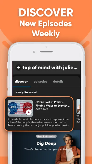 Zrzuty ekranu BYUradio: Inspiring Podcasts