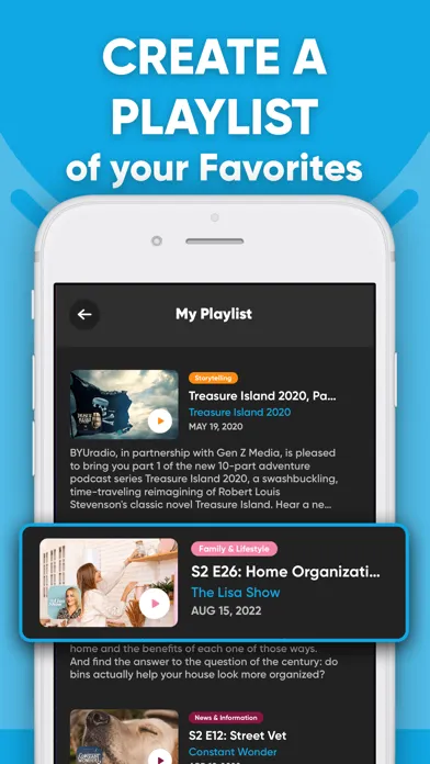 Zrzuty ekranu BYUradio: Inspiring Podcasts