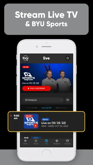 BYUtv: Stream Live TV & Movies スクリーンショット