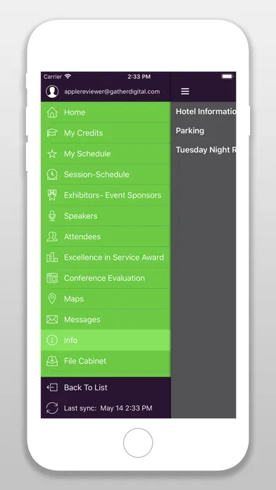CALA Events Screenshots