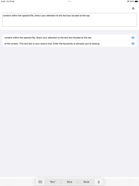Greppy iPad  Screenshots