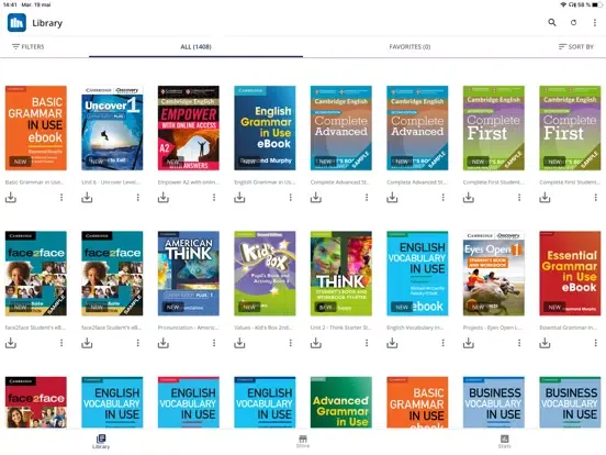 ภาพหน้าจอของ Cambridge Bookshelf iPad 