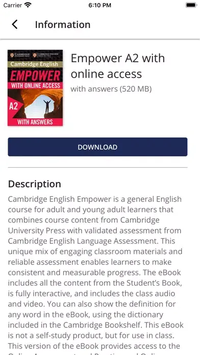 ภาพหน้าจอของ Cambridge Bookshelf