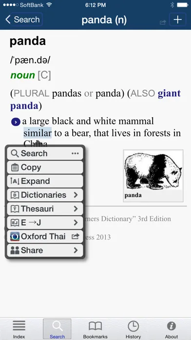 Ảnh chụp màn hình của Adv. Learner’s Dictionary (TC)